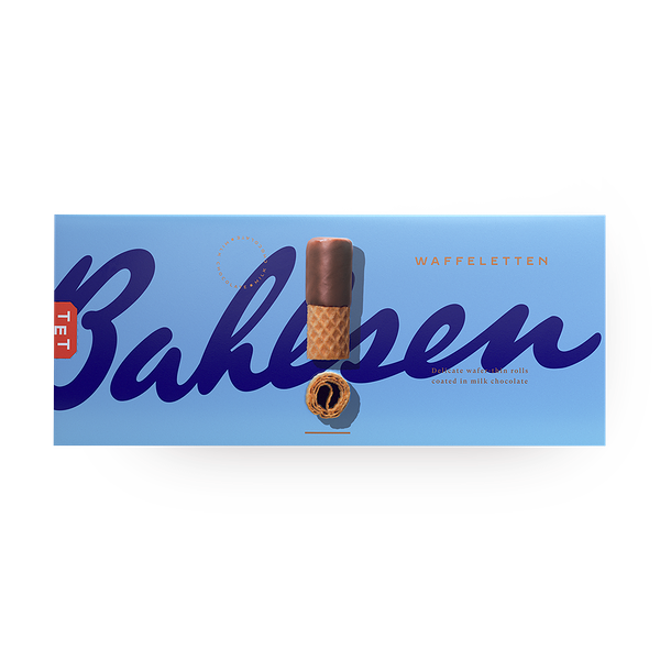 Вафельные трубочки Bahlsen, частично покрытые шоколадом, Waffeletten Milk