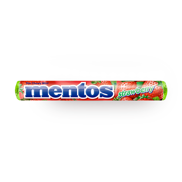 Драже жевательное Mentos клубника