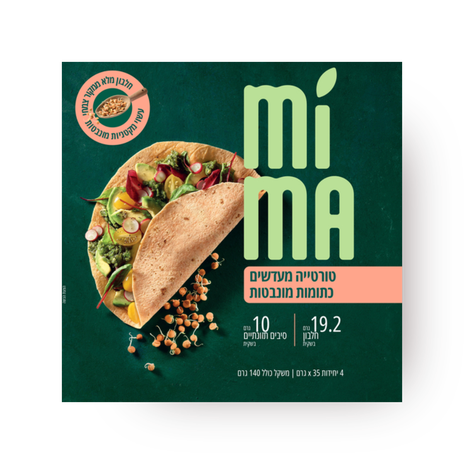 Mima tortilla sprouted orange lentils