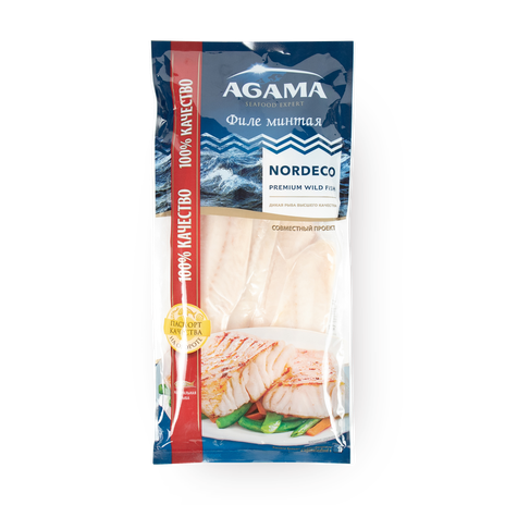 Минтай филе Agama без кожи замороженное