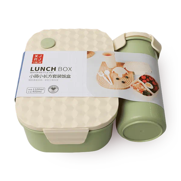 Ланч-бокс и термос XJRJ зелёный