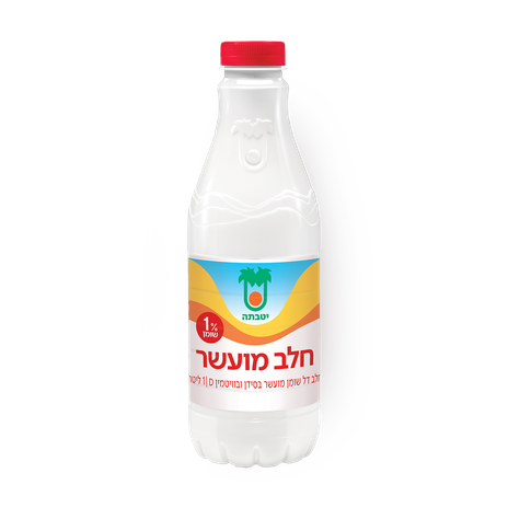 חלב יטבתה מועשר בסידן ובויטמין די 1%