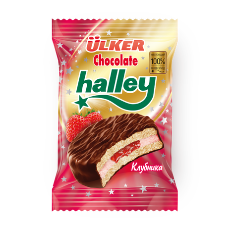 Печенье сендвич Halley Ulker клубника