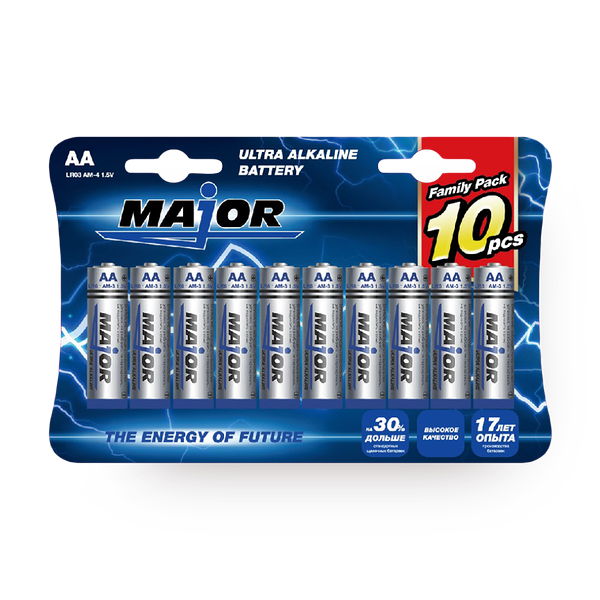 Батарейки Major Ultra Alklaine AA
