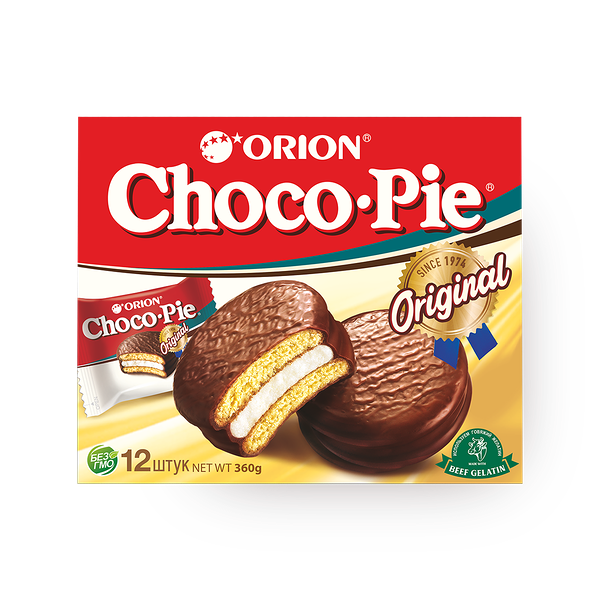 Печенье Orion Choco Pie Original в шоколадной глазури