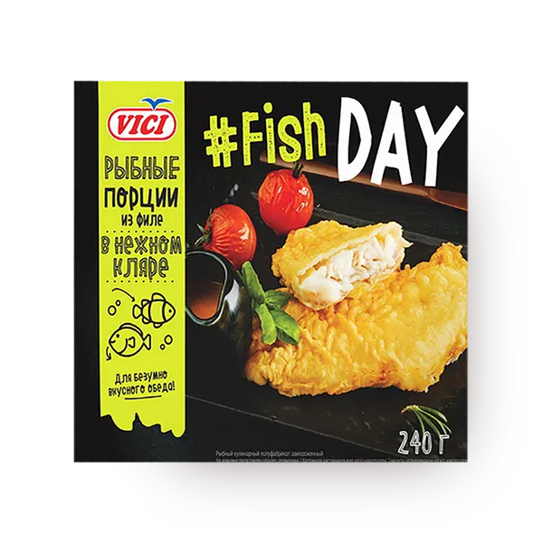 Рыбные порции из филе Vici Fish Day в кляре