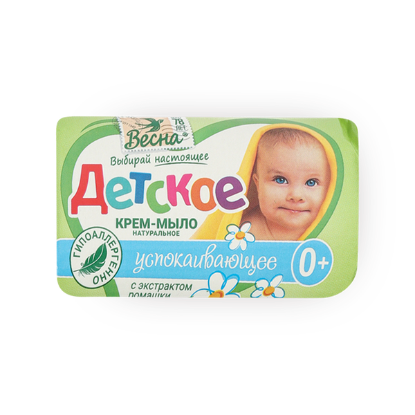Мыло твёрдое детское «Весна» с экстрактом ромашки