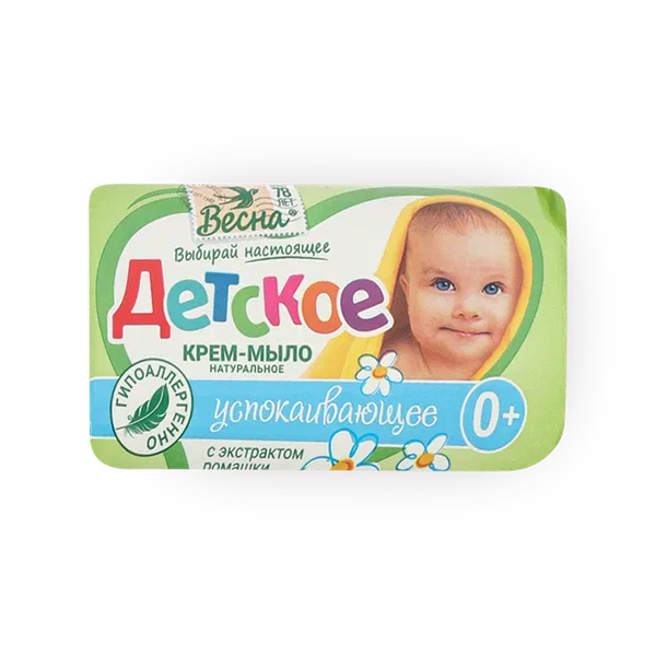 Мыло твёрдое детское «Весна» с экстрактом ромашки