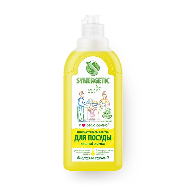 Гель для мытья посуды Synergetic Лимон, биоразлагаемый