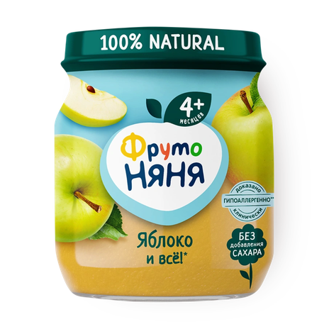 Пюре «ФрутоНяня» яблоко с 4 месяцев