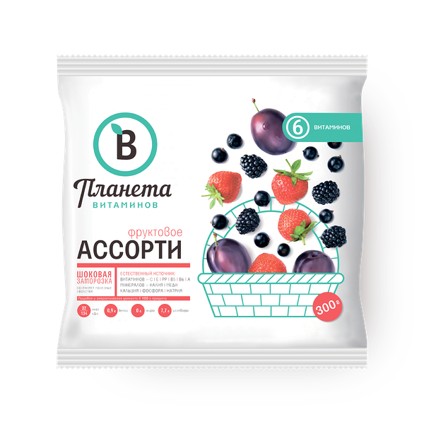Фруктовое ассорти «Планета витаминов» замороженное