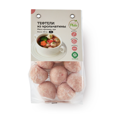 Тефтели из крольчатины с рисом Kid’s Plate замороженные
