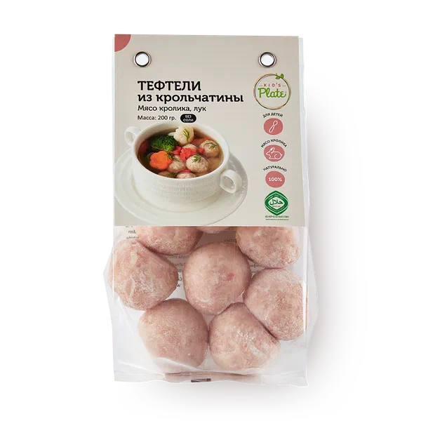 Тефтели из крольчатины с рисом Kid’s Plate замороженные