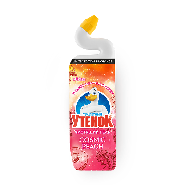 Чистящее средство для унитаза «Туалетный утёнок» Cosmic Peach гель