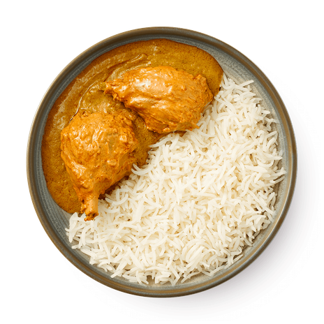 Голень куриная в ореховом соусе с рисом басмати Корма Карри Chindi Kitchen
