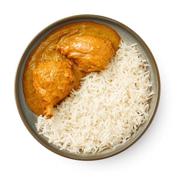 Голень куриная в ореховом соусе с рисом басмати Корма Карри Chindi Kitchen