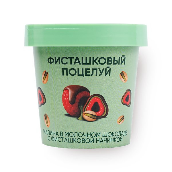 Малина Фисташковый поцелуй Strawberry House в молочном шоколаде с фисташковой начинкой