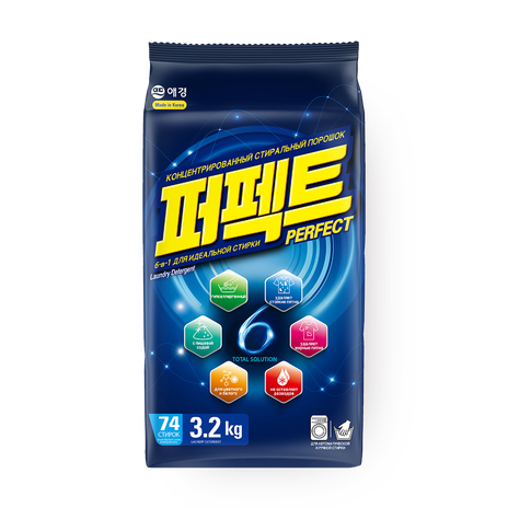 Стиральный порошок Aekyung Perfect 6 в 1 концентрированный для автоматической и ручной стирки