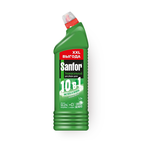 Чистящее средство Sanfor универсальный зелёное яблоко