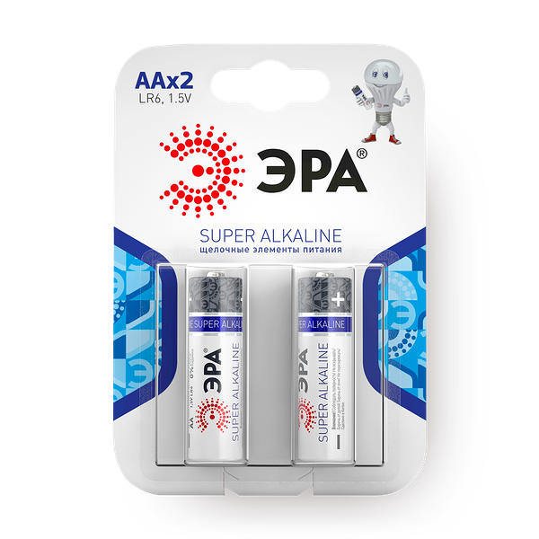 Батарейки «Эра» Super Alkaline LR6-2BL
