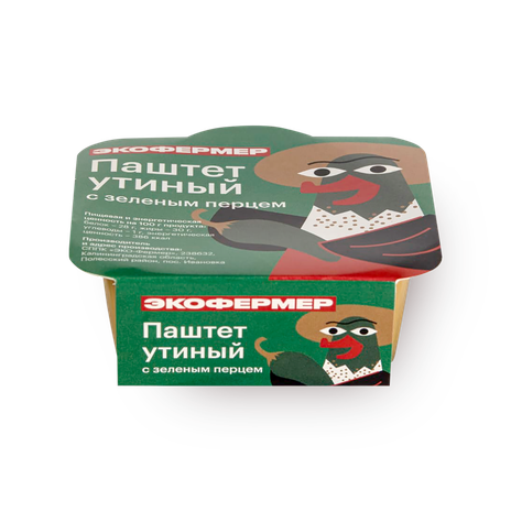 Паштет утиный с зелёным перцем Экофермер