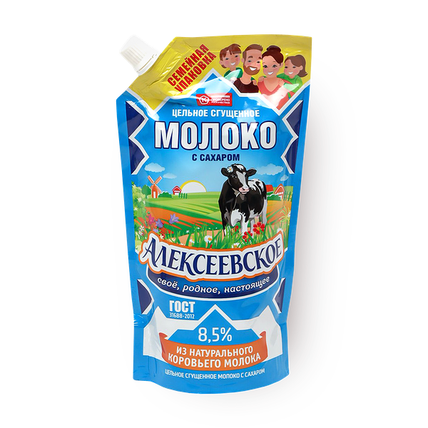 Молоко цельное сгущённое с сахаром «Алексеевское» 8,5%