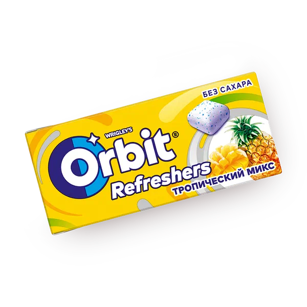 Жевательная резинка Orbit Refreshers тропический микс