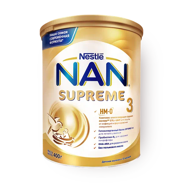 Смесь молочная сухая Supreme Nan 3 с 12 месяцев