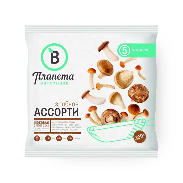 Грибное ассорти «Планета витаминов» замороженное