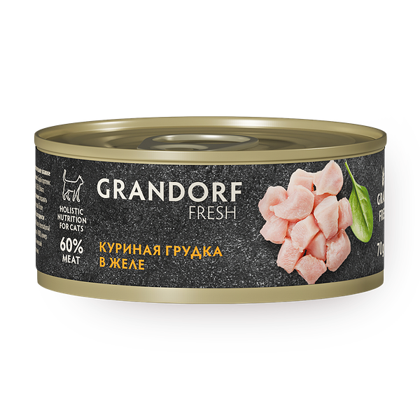 Консервы для кошек Grandorf Fresh куриная грудка в желе