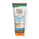 Солнцезащитное молочко SPF 50+  Garnier Ambre Solaire для детской чувствительной кожи гипоаллергенное