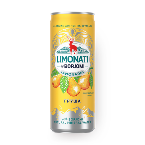 Лимонад Limonati by Borjomi груша с соком и минеральной водой