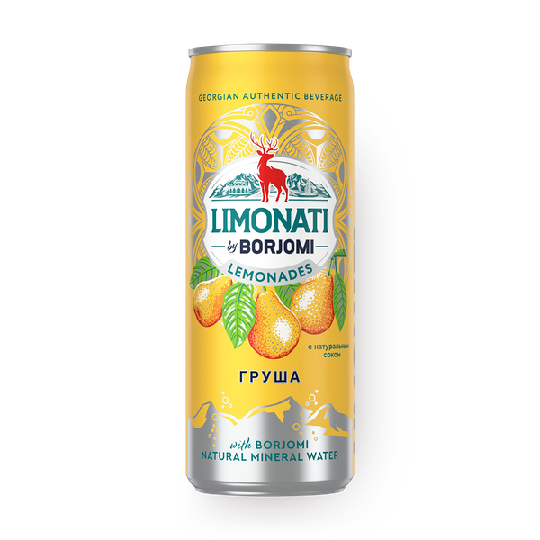 Лимонад Limonati by Borjomi груша с соком и минеральной водой