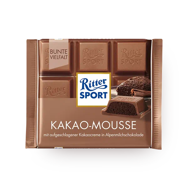 Шоколад молочный Ritter Sport с начинкой, альпийским молоком и какао