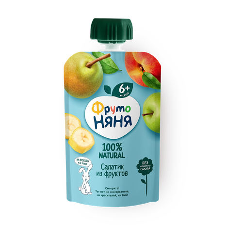 Пюре «ФрутоНяня» Фруктовый салатик с 6 месяцев
