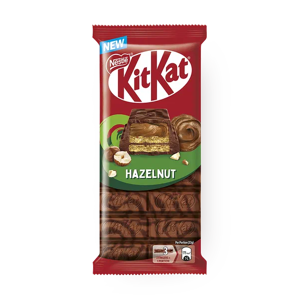 Шоколад молочный и тёмный KitKat с хрустящей вафлей с начинкой с фундуком