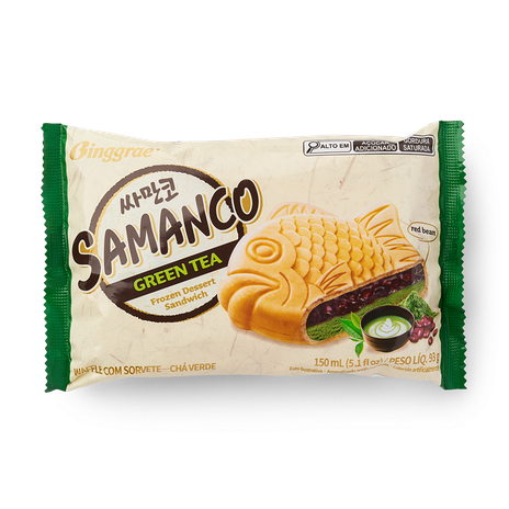 Мороженое Рыбка Binggrae с зелёным чаем