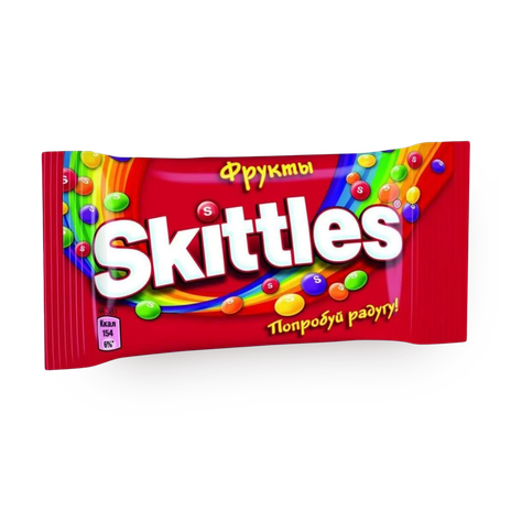 Жевательные конфеты Skittles фрукты в сахарной глазури