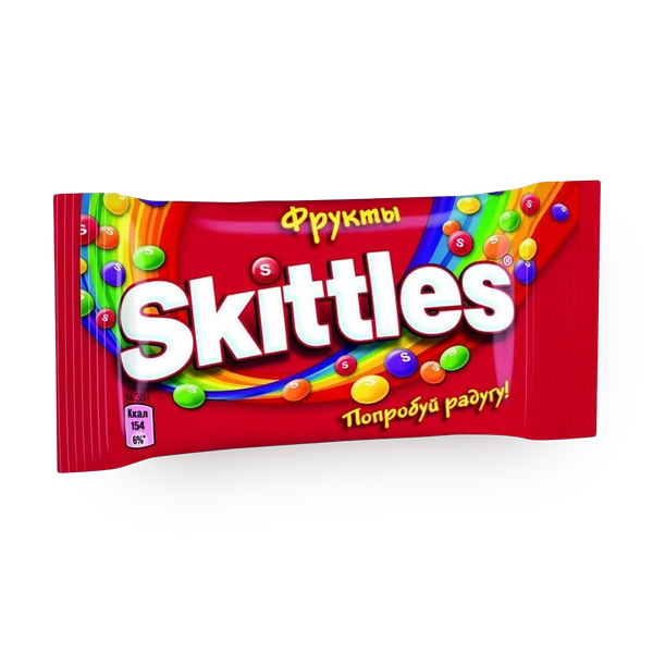 Жевательные конфеты Skittles фрукты в сахарной глазури