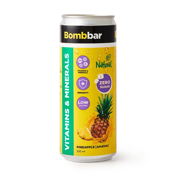 Лимонад витаминизированный Bombbar ананас без сахара