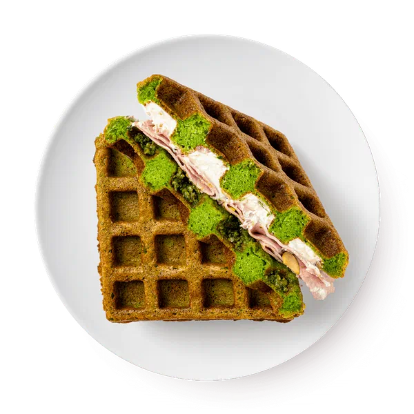 Вафли шпинатные с мортаделлой «Из Лавки»