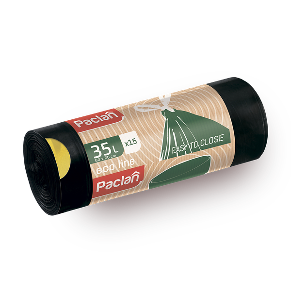 Мешки для мусора 35 л Paclan Eco Line с тесьмой