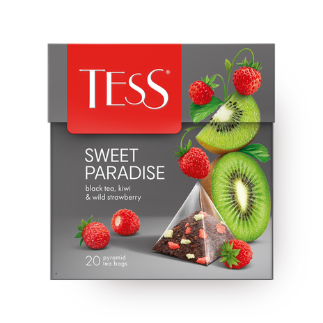Чай чёрный Tess Sweet Paradise киви-земляника в пирамидках