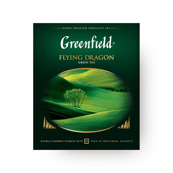 Чай зелёный Flying Dragon Greenfield в пакетиках