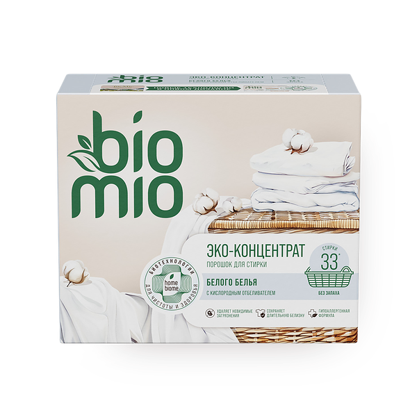 Стиральный BioMio для белого без запаха концентрат