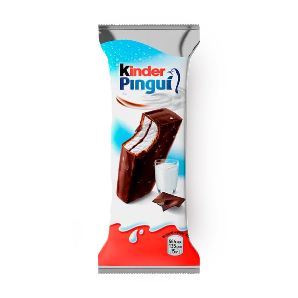 Пирожное бисквитное Kinder Pingui с шоколадом