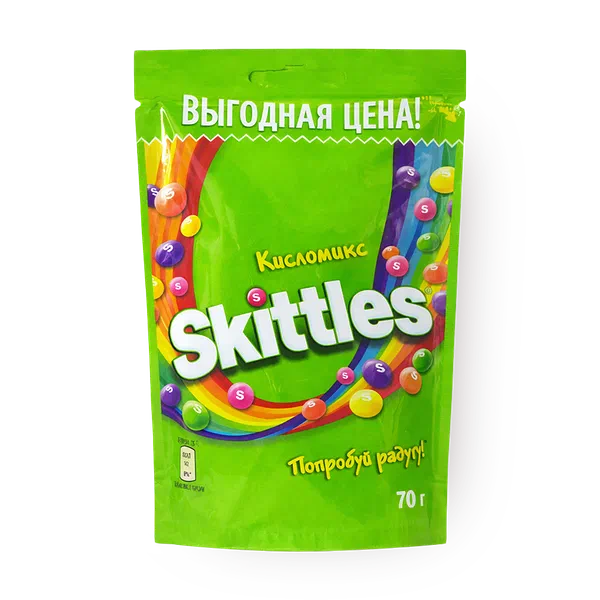 Жевательные конфеты Skittles кисломикс в глазури