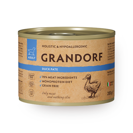 Консервы для собак Grandorf утка