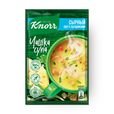 Суп сырный с сухариками Чашка супа Knorr