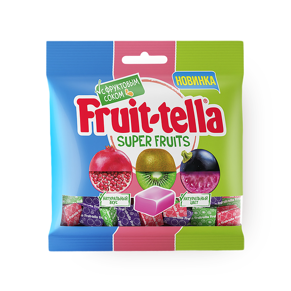 Конфета жевательная Fruit-tella Суперфрукты